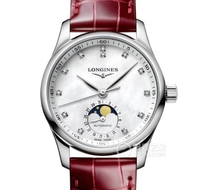 V9 factory watchmaking tradition Longines collectible watches white mother-of-pearl disk moon phase strap models L2.409.4.87.2
