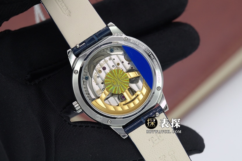 Dating Jaeger-LeCoultre1:1replica watch blue mother-of-pearl plate with diamond bezelleather strap caseback live photo