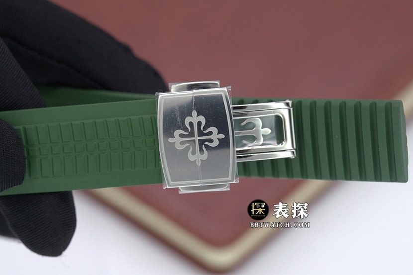 3K FactoryAQUANAUTPatek Philippe1:1replica watch khaki green embossed disc rubber model 5168G-010clasplive photos