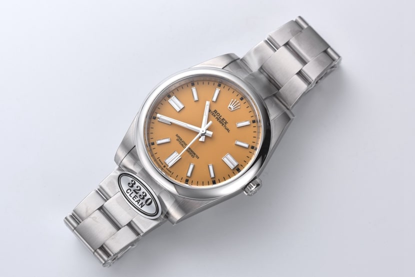 Rolex watch, Oyster Perpetual watch, front live photo