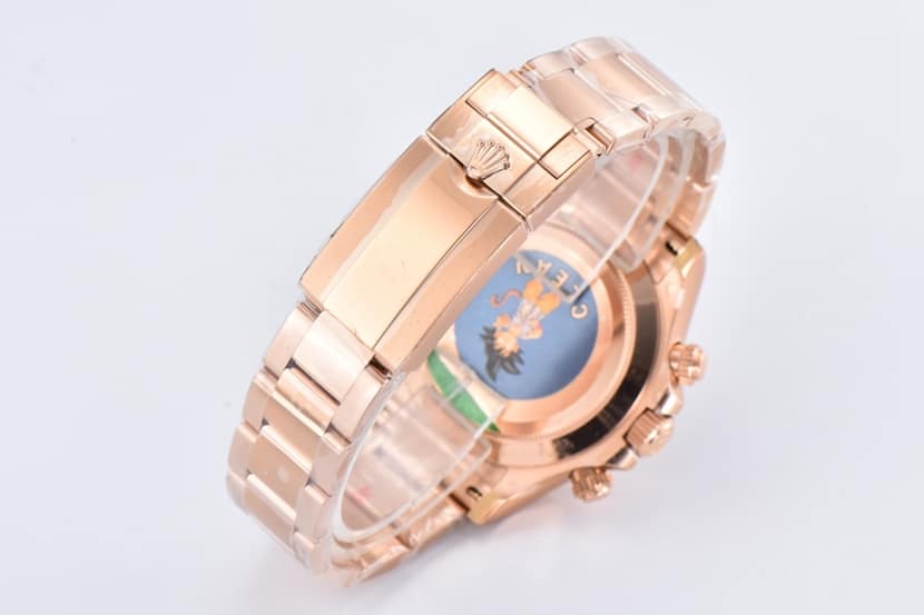 C factory DaytonaRolex1:1replica watch black dial full rose goldsteel bracelet model m116505-0015braceletlive photos