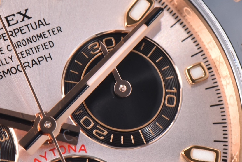 C factory DaytonaRolex1:1replica watch rose gold plate rubber model m116515ln-0059front live photo