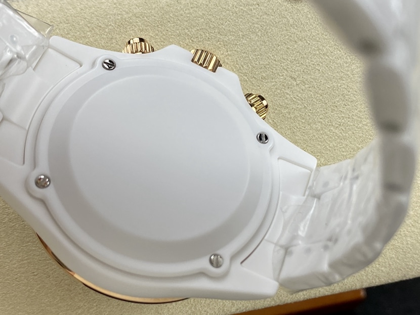 IPK factory DaytonaRolex1:1replica watch black panda disk rainbow diamond white ceramic watch caseback live photo