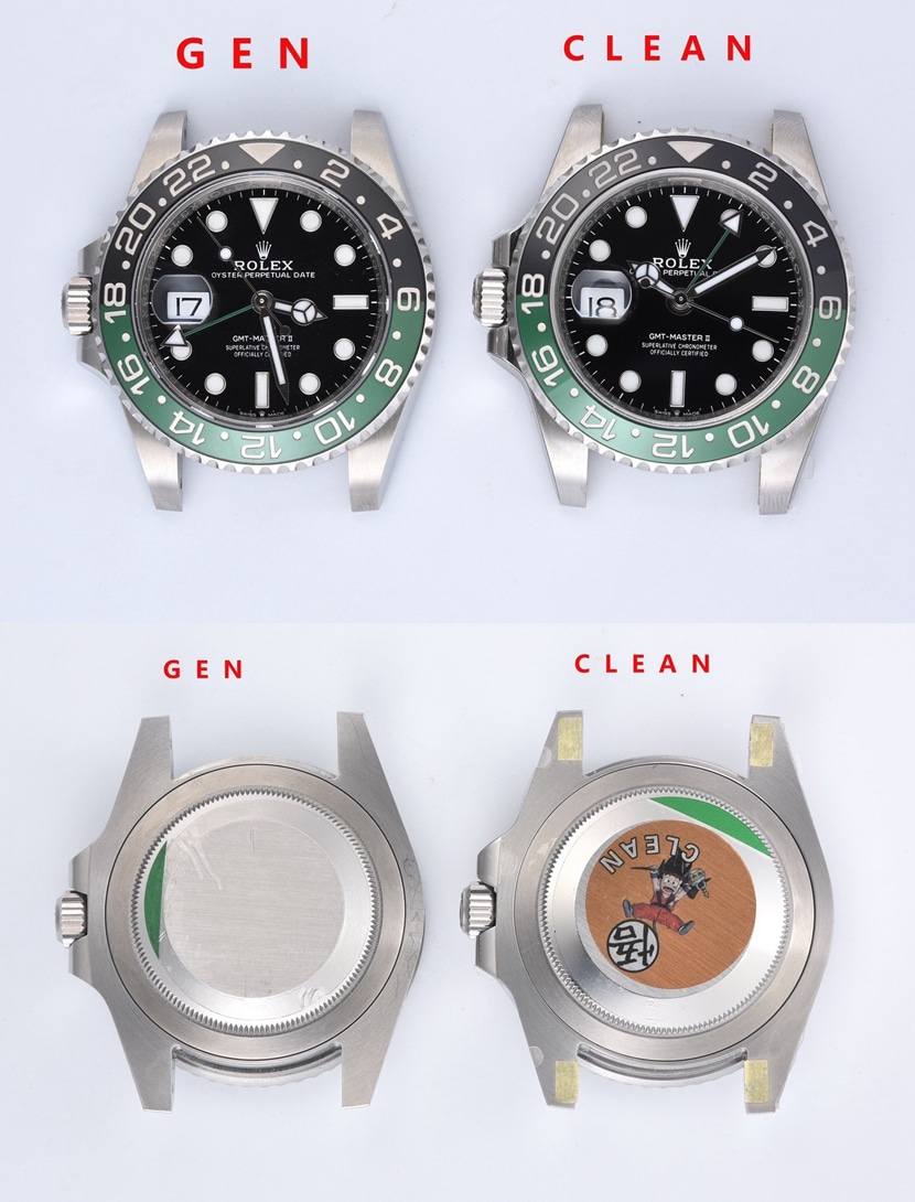 Rolex ceiling watch, GMT-Master type II watch, front comparison picture