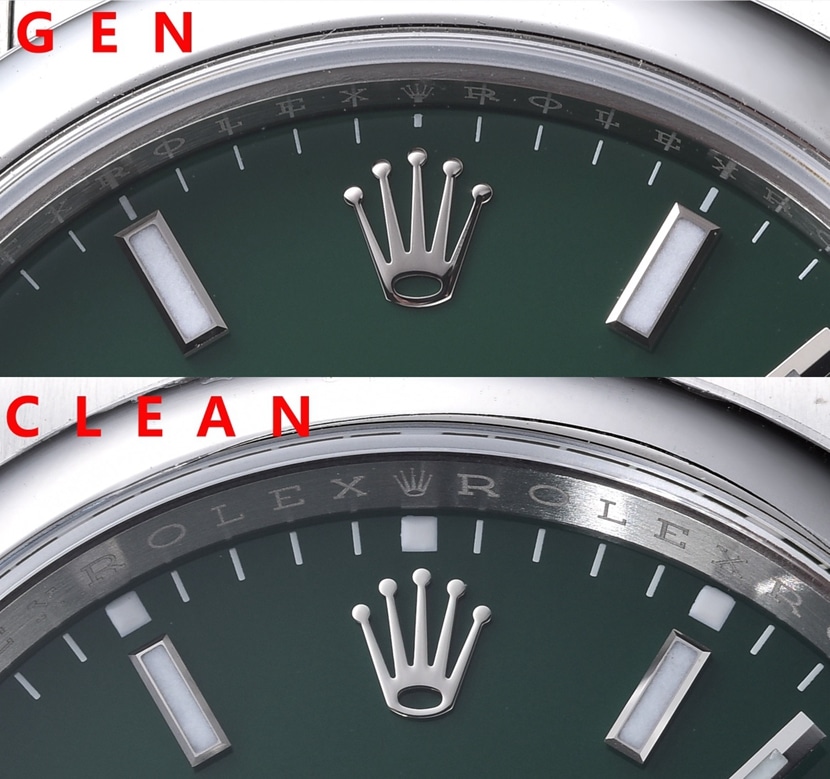 Rolex1:1replica, Oyster Perpetual watch, front comparison picture