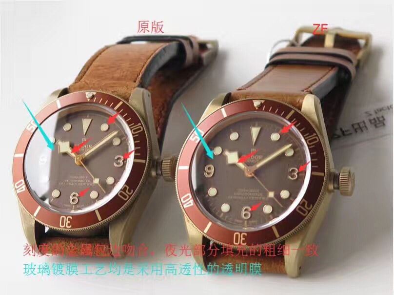 Tudor1:1replica watch,zf Biwan watch, front comparison picture