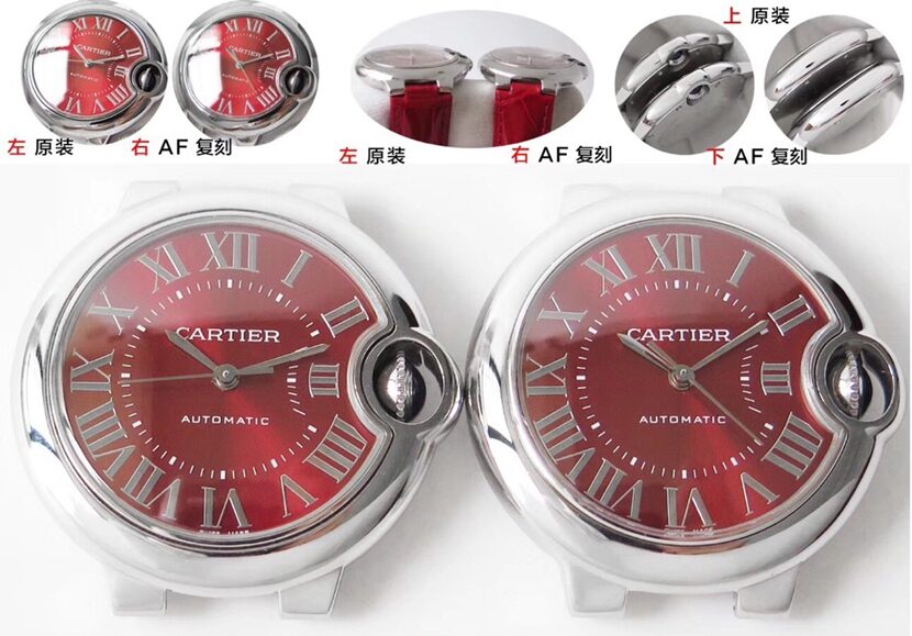 Cartier1:1replica,af blue balloon watch,front comparison picture