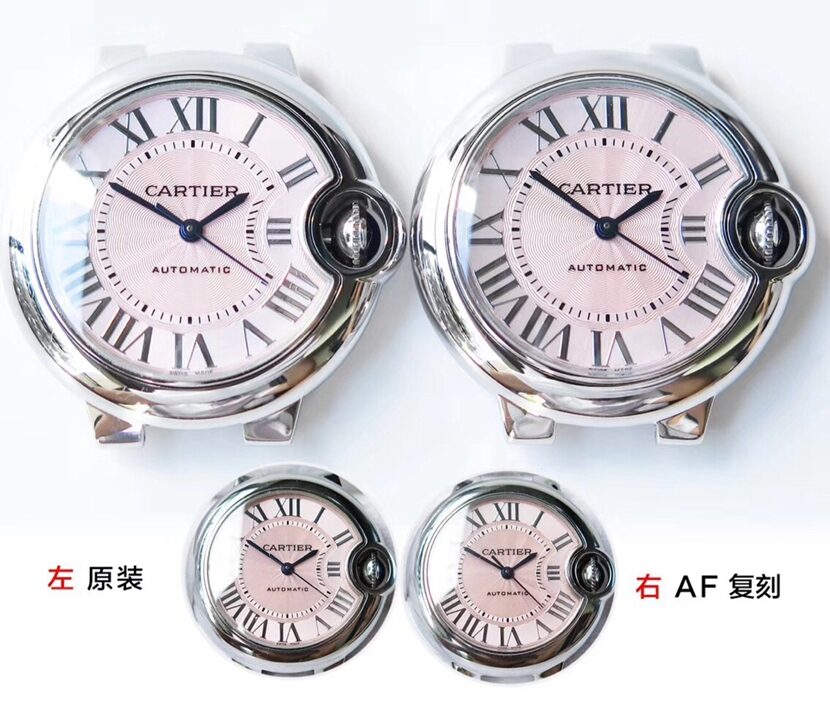 Cartiertop-tier watch, af blue balloon watch, front comparison picture