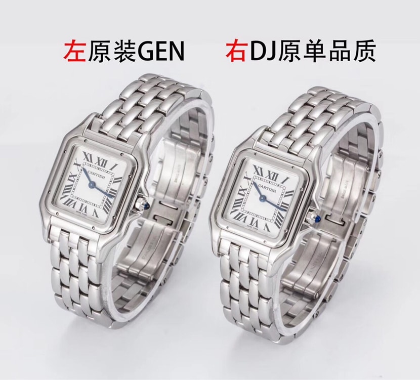 Cartier1:1replica watch,dj cheetah watch, front comparison picture