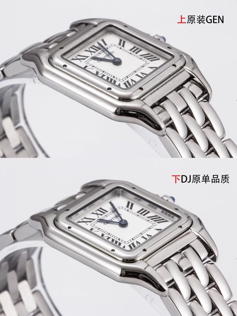 Cartier1:1replica watch,dj cheetah watch, front comparison picture