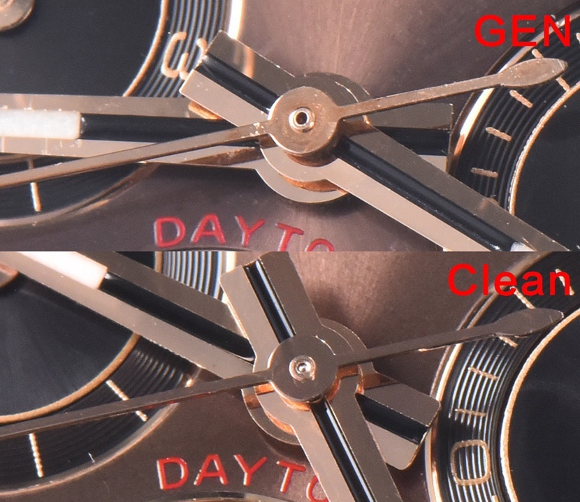 Rolex ceiling watch, Daytonareplica watch, front comparison picture