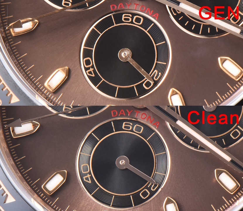 Daytona C factory Rolex watch M116515LN-0041 comparison genuine review front comparison chart