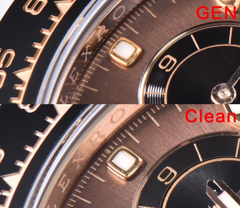 Daytona C factory Rolex watch M116515LN-0041 comparison genuine review front comparison chart