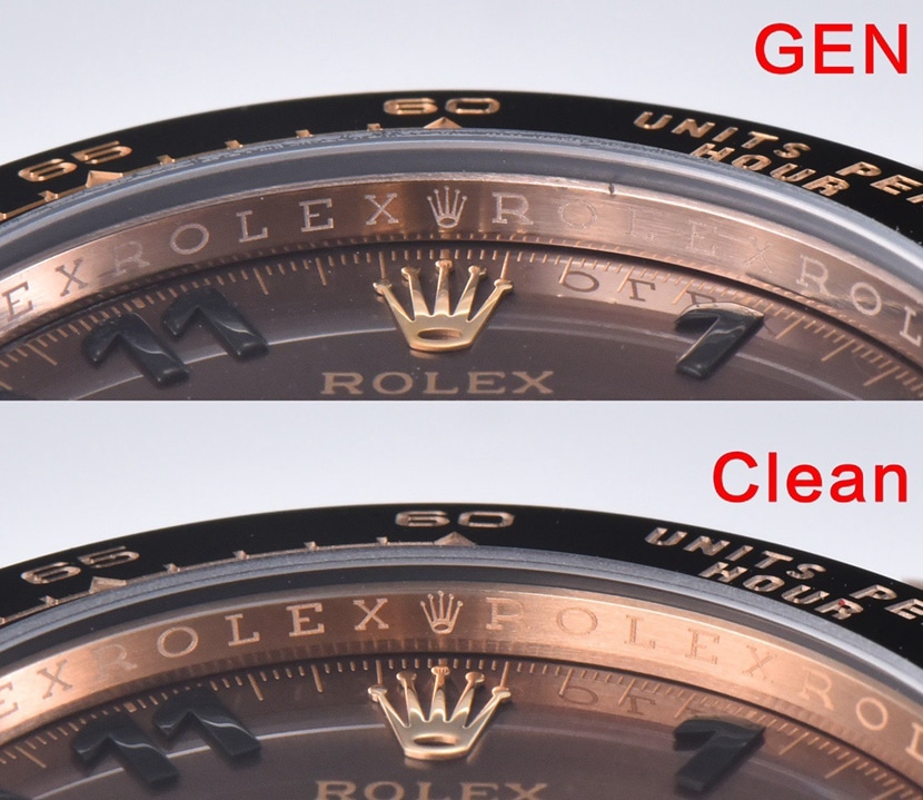 Rolex ceiling, Daytonareplica watch, front comparison picture
