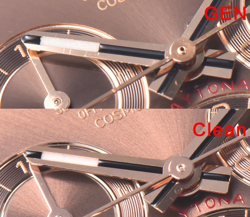 Rolex ceiling, Daytonareplica watch, front comparison picture