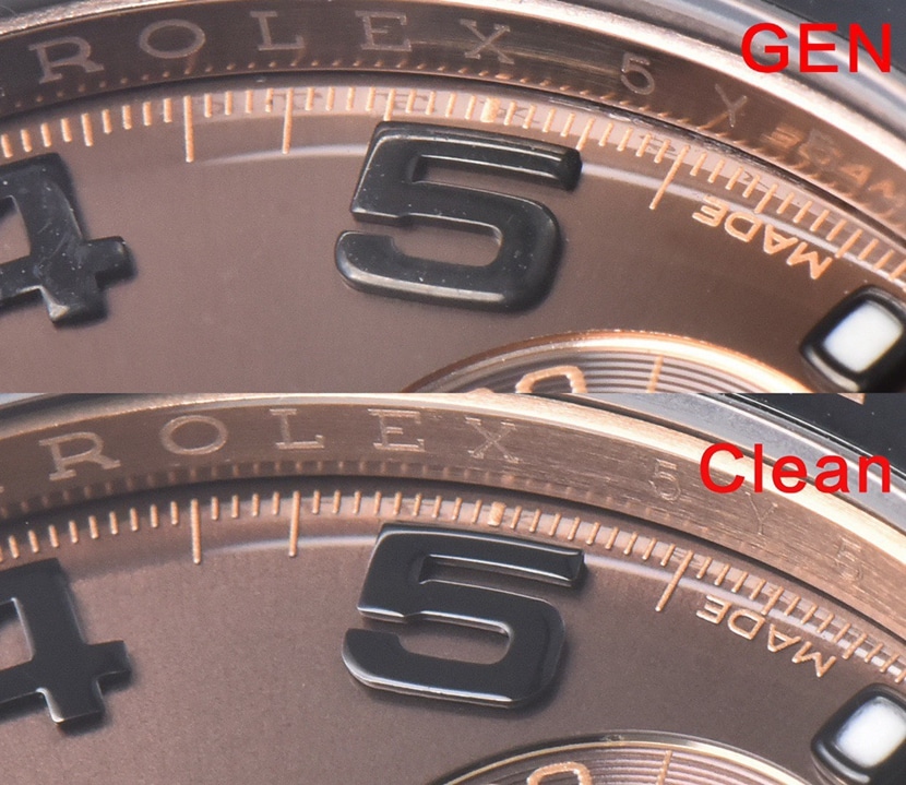 Rolex ceiling, Daytonareplica watch, front comparison picture