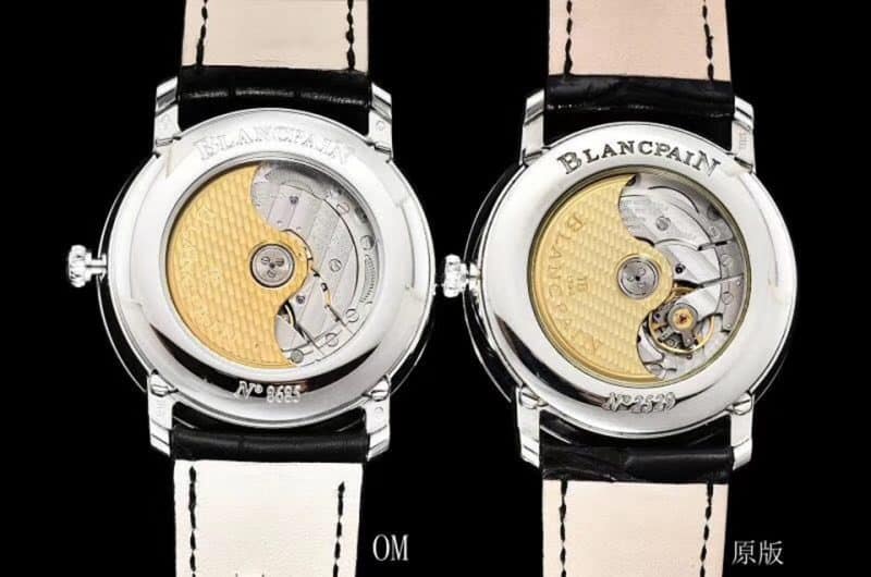 OMBlancpainvilleret classic series replica6639moon phase real and watch review V2-V3movement picture