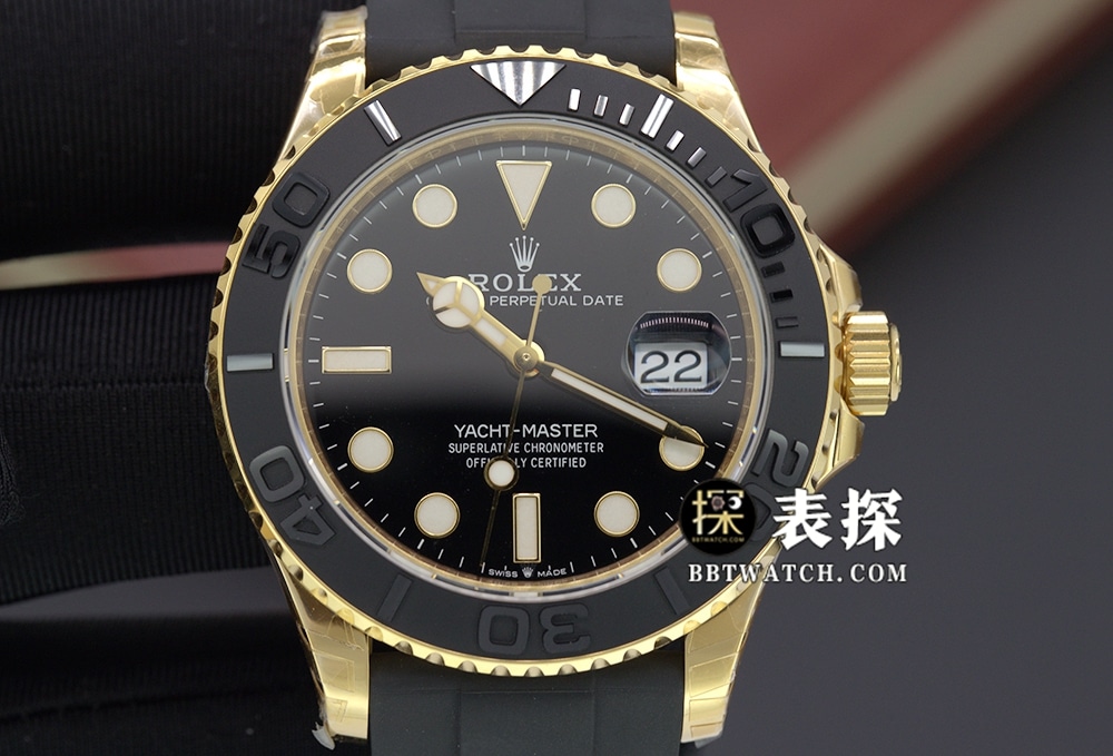 VS gold yacht Rolex yacht master type top-tier replicabezel live photos