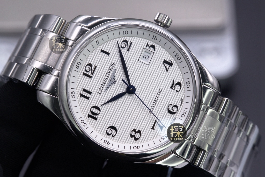 ky factory famous craftsman 2892Longines1:1replica watch white dialsteel bracelet front view