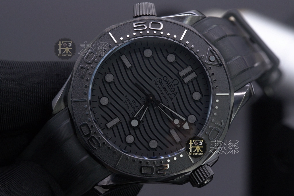 TVS FactorySeamasterOmega1:1replica watch lume gray plate rubber strap front view