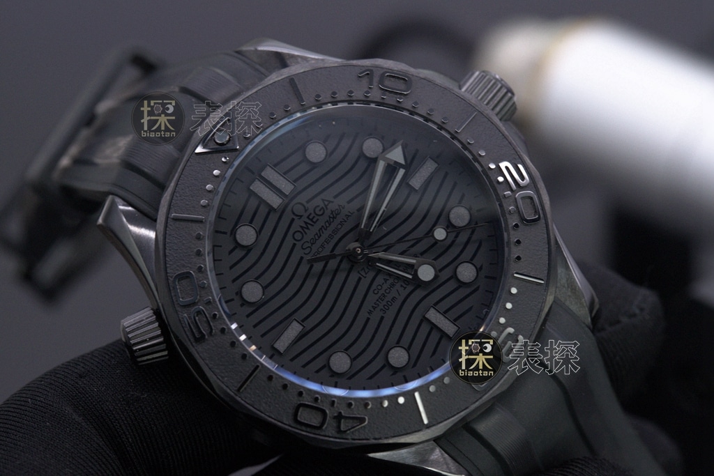 TVS FactorySeamasterOmega1:1replica watch lume gray plate rubber strap front view