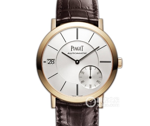 TW Piaget collectible watches Rose Gold Chronograph White Dial Brown Leather Strap