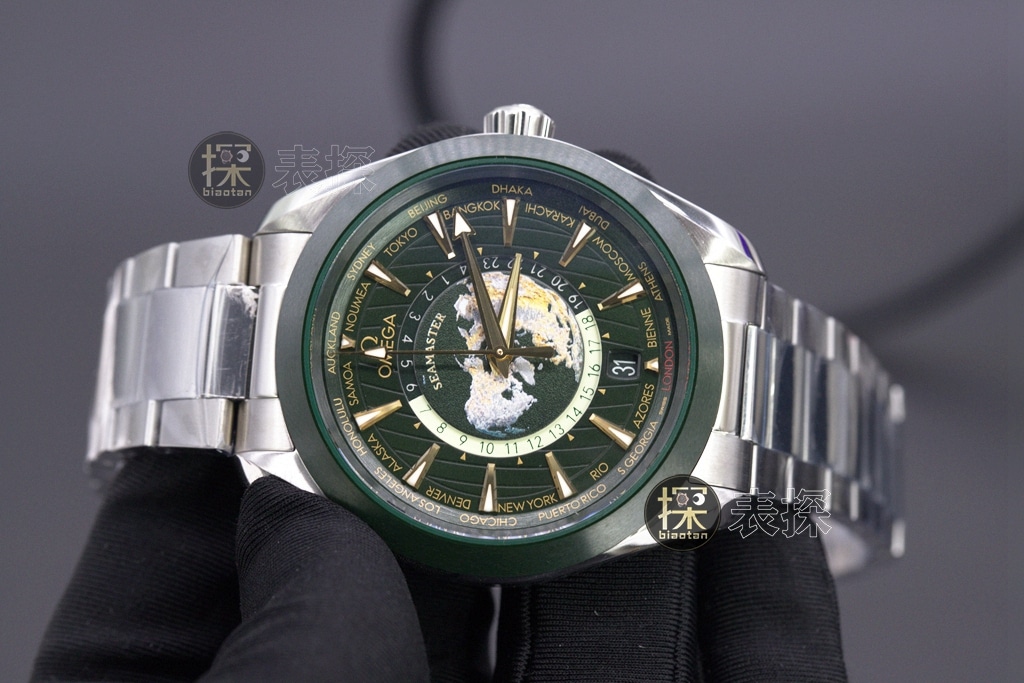 vs world time green dial, Omega1:1 watch