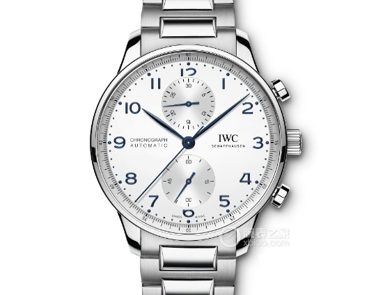 zf factory Portuguese IWC1:1replica watch white dialchronographsteel bracelet