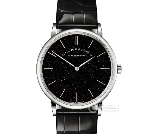 F8 Lange collectible watches Black Dial Black Leather Strap