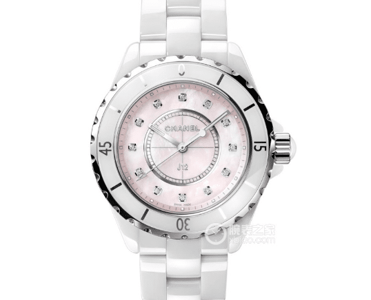 J12 Chanel collectible watches Rings Diamonds Luminous Pink Plate Ceramic Band