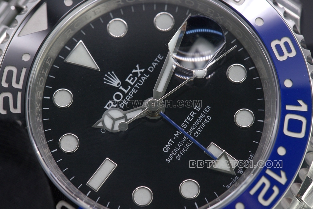 Factory C RolexGMT-Master Inter Milan top-tier replicadial details