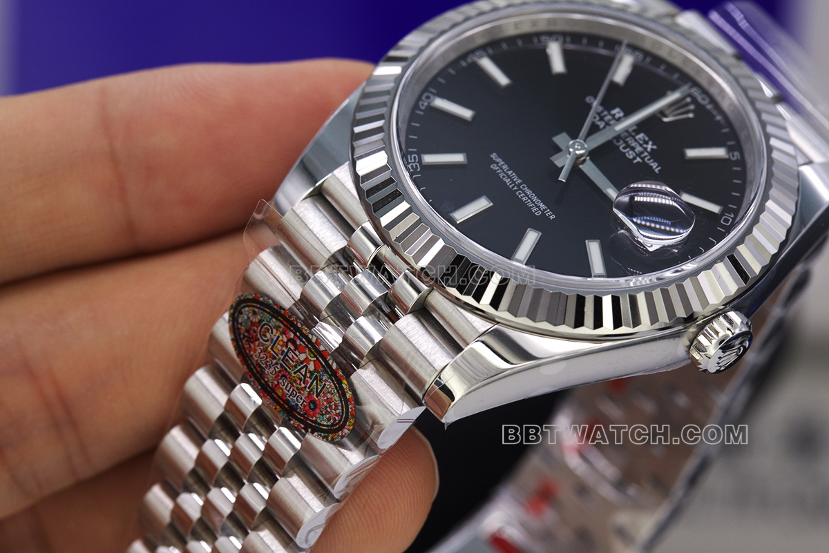 Rolex watch C factory log 41black dial five bead bracelet