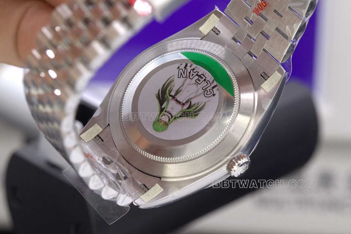 Rolex watch C factory log 41black dial3235movement back