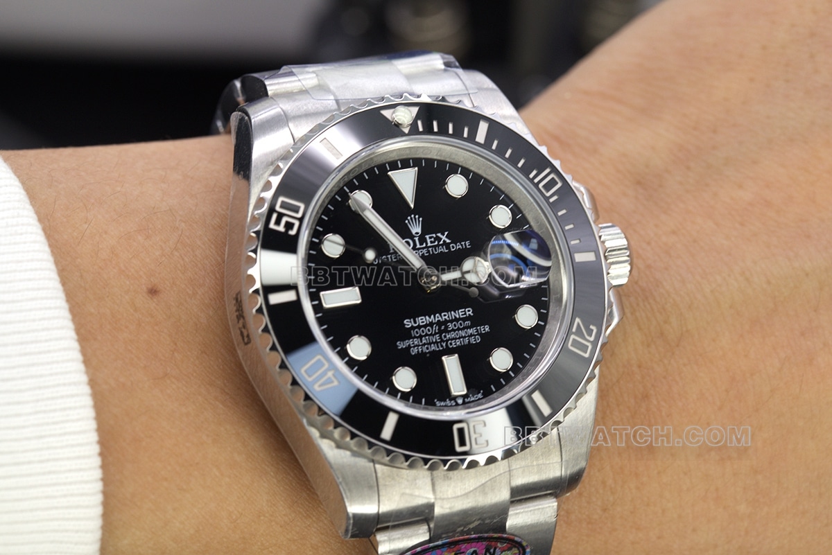 RolexSubmariner type 1:1top-tier replicaC factory Black Submariner41mm hands-on effect
