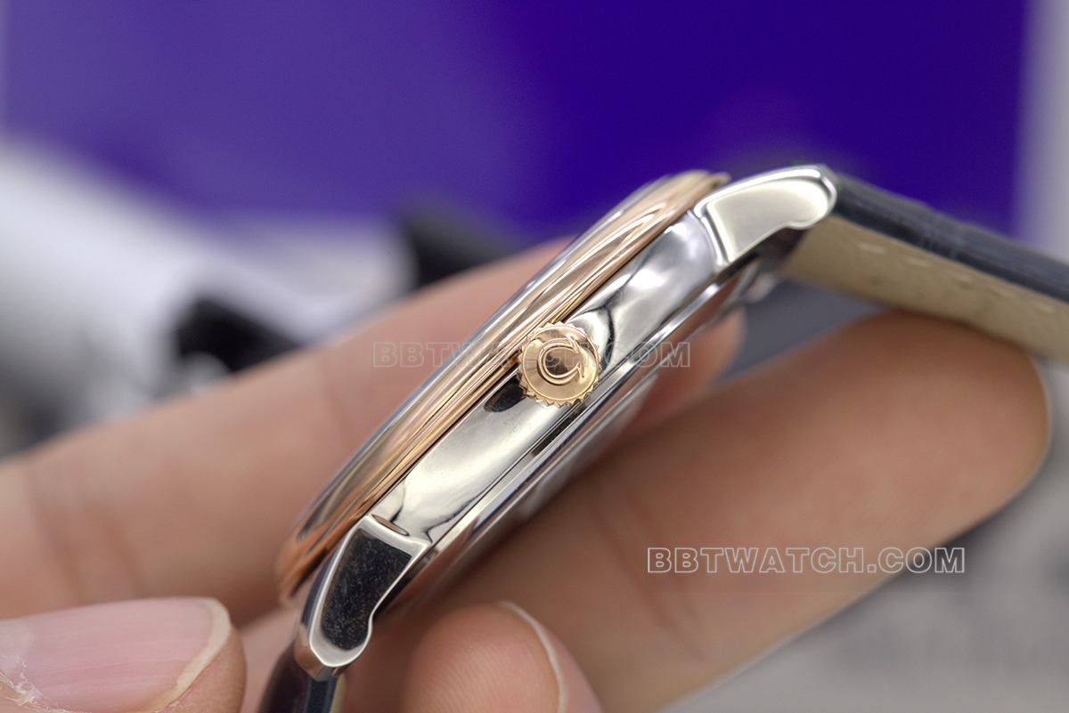 A+Omega Diefei top-tier watch rose goldblue dial 39.5mm men's thickness
