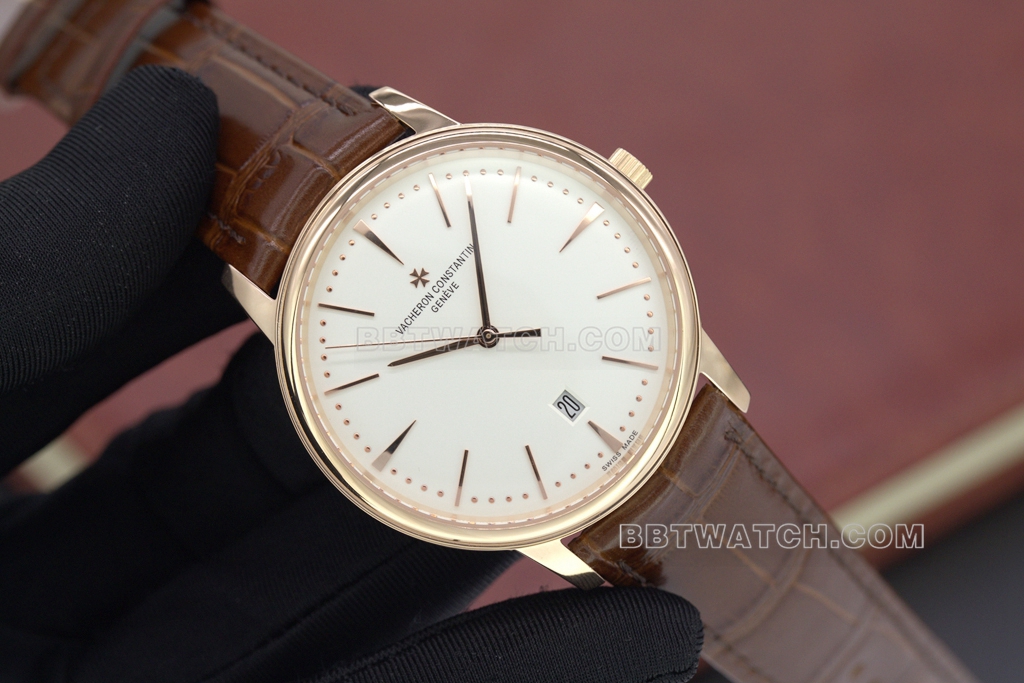 MKS Vacheron Constantin Heritage Top collectible watches open mold rose gold white disk