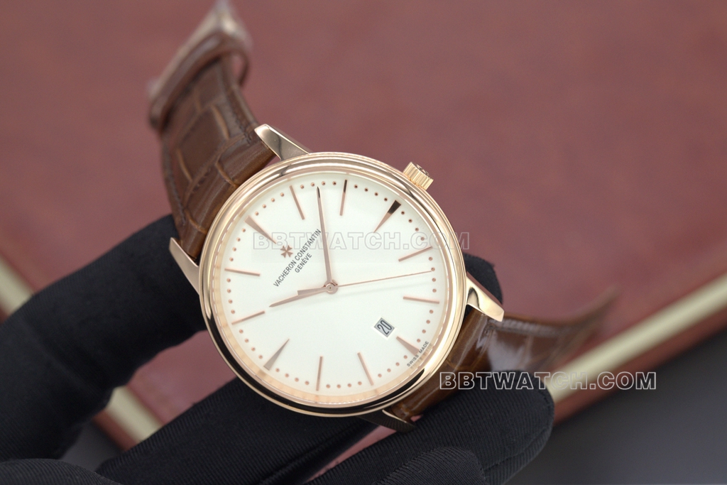 MKS Vacheron Constantin Heritage Top collectible watches open mold rose gold white disk