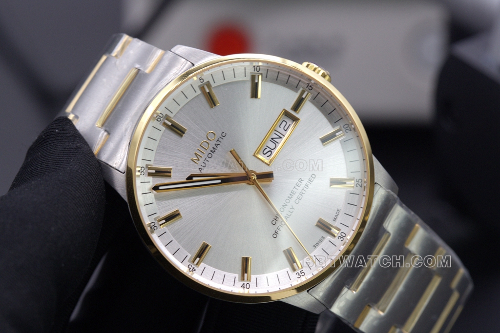 TW Mido top-tier helmsman series gold double calendar men's mechanical watch