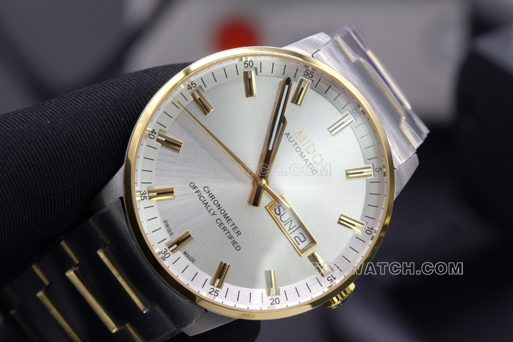 TW Mido top-tier helmsman series gold double calendar men's mechanical watch