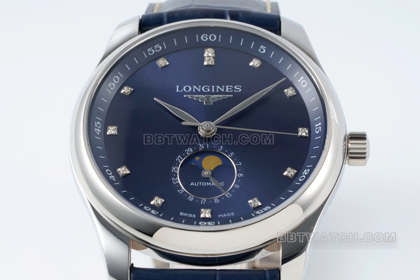 APS factory Longines watchmaking tradition 1:1super cloneblue dialmoon phaseL2.909.4.97.0front live photo