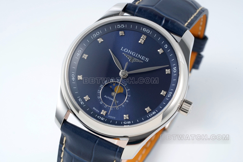 APS factory Longines watchmaking tradition 1:1super cloneblue dialmoon phaseL2.909.4.97.0front live photo