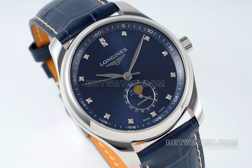 APS factory Longines watchmaking tradition 1:1super cloneblue dialmoon phaseL2.909.4.97.0front live photo