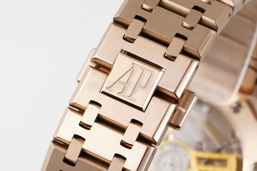 APS factory Audemars PiguetRoyal Oak1:1top-tier watch blue dialrose goldsteel bracelet model 15510OR.OO.1320OR.03braceletlive photos