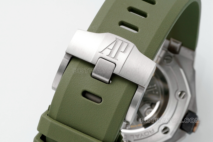 APS factory Audemars PiguetRoyal Oak offshore avocado rubber model 15720ST.OO.A052CA.01braceletlive photos