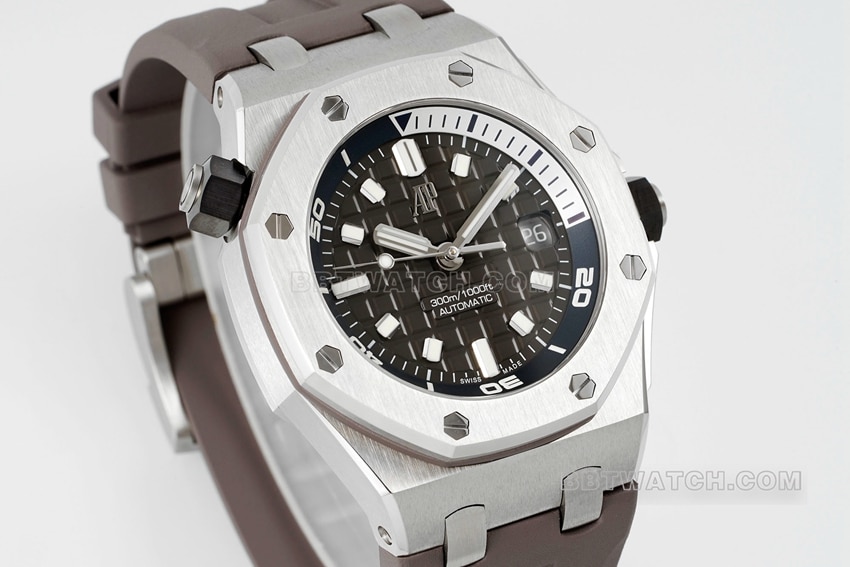 APS factory Audemars PiguetRoyal Oak offshore top-tier 1:1high-quality gray plate rubber model 15720ST.OO.A009CA.01front live photo