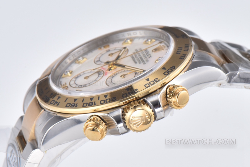 Factory C Rolex Daytonatop-tier mother-of-pearl gold steel bracelet model m116503-0007side live photo