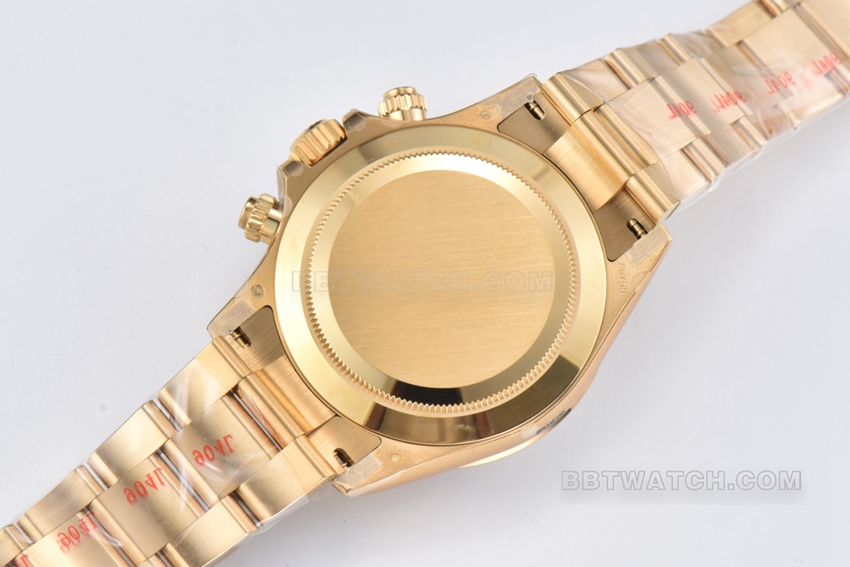 C factory RolexDaytonasuper clonewhite dialyellow goldsteel bracelet model m116508-0001caseback live photo