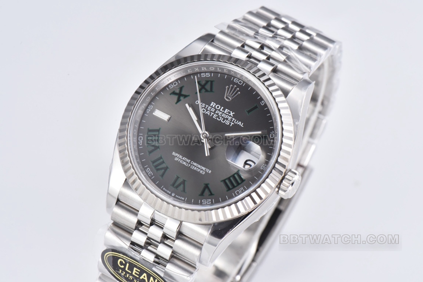 C Factory Rolex-Datejust top slate grey dial 36mm Jubilee bracelet m126234-0045 front actual photo