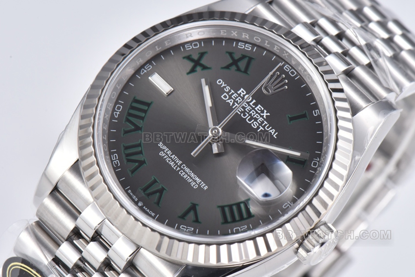 C Factory Rolex-Datejust top slate grey dial 36mm Jubilee bracelet m126234-0045 front actual photo
