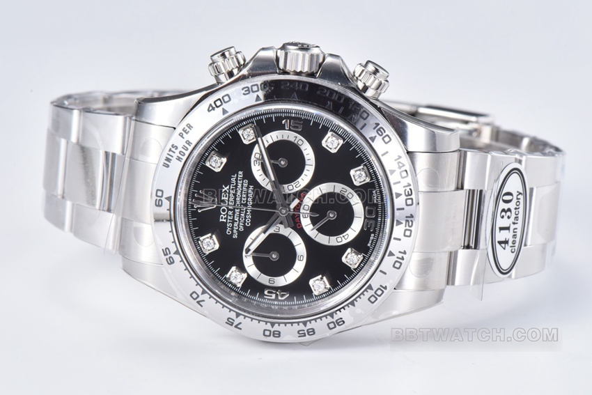 Factory C Rolex Daytonatop-tier 1:1high-quality replicablack dialsteel bracelet model m116509-0055front live photo